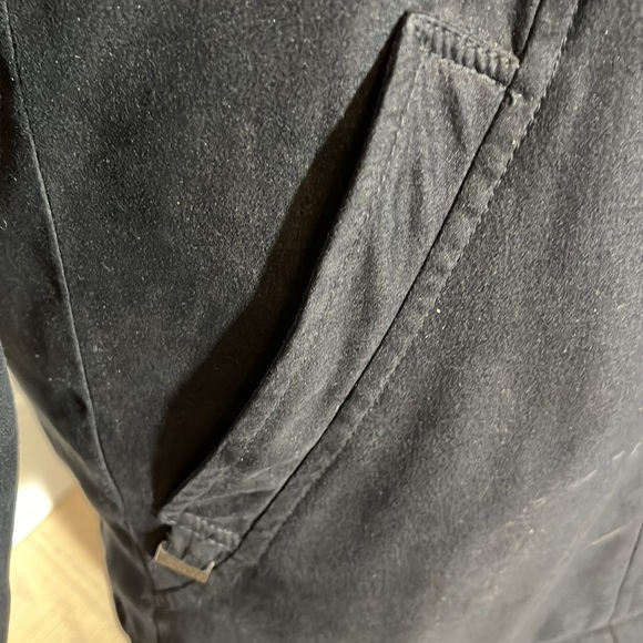 London Fog zip & button jacket removable hood lined pockets adjustable waist S - Picture 5 of 16